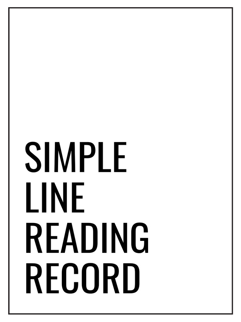 Simple Line Reading Record | PDF