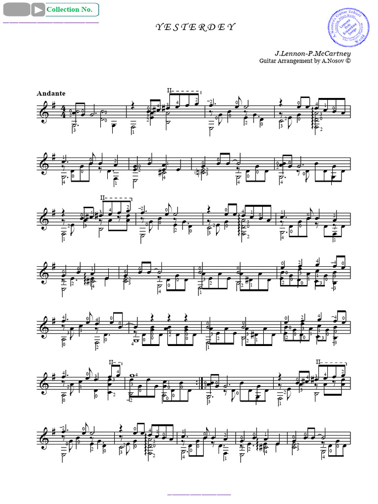 Guitar Arrangement of 