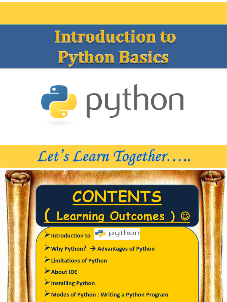 Introduction to Python Programming Guide | PDF | Python (Programming ...