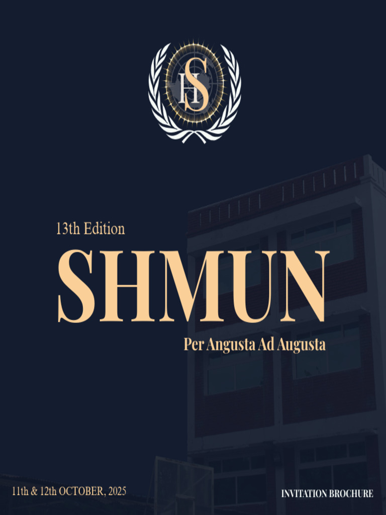 SHMUN '25 Brochure Brochure of Model United Nations Study Hall School ...