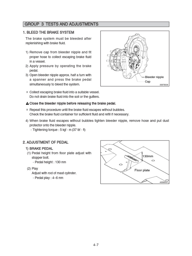 Brake System Adjustment Guide | PDF