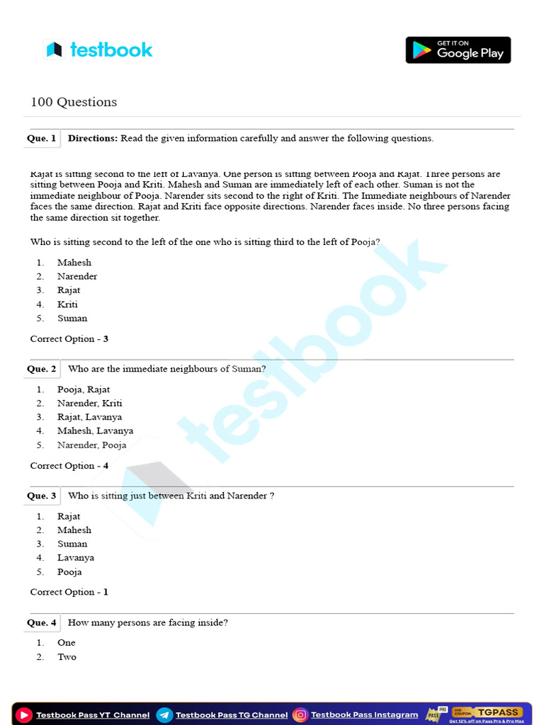 IBPS PO Prelims Memory Based Paper (Held On 19 October 2024 Shift 1 ...