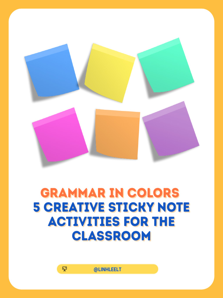 Engaging Sticky Note Grammar Activities | PDF