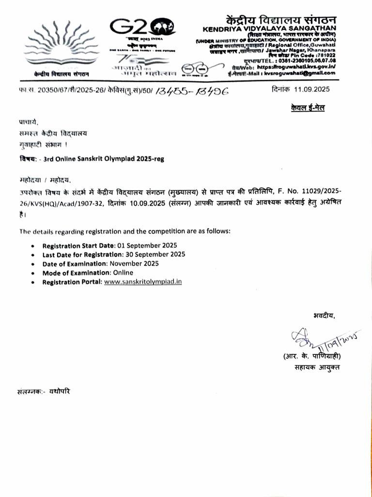 Sanskrit Olympiad 2025 Registration Info | PDF