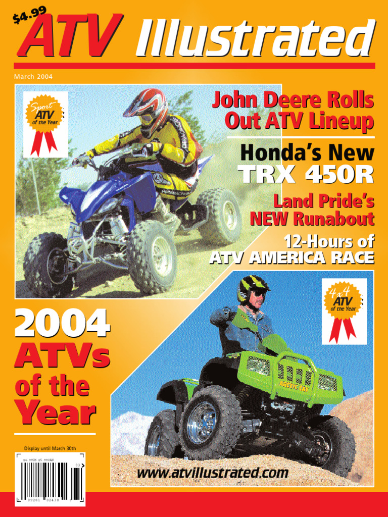 2004 ATV Lineup and Reviews | PDF | Axle | Vehicles