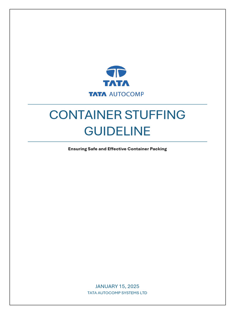 Container Stuffing Guidelines for Safety | PDF | Cargo | Ships