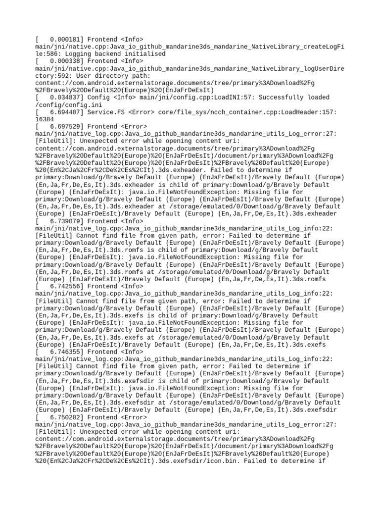Bravely Default File Errors Log | PDF | Computing | Computer Architecture