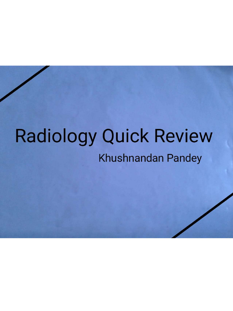 Radiology Review Final Yr | PDF