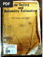 Life Testing and Reliability by SK Sinha and BK Kal | PDF