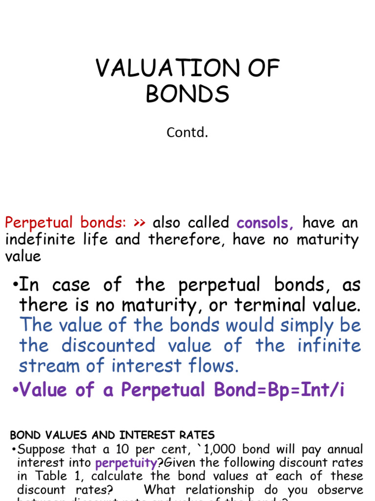 Perpetual Bond Valuation Insights | PDF | Bonds (Finance) | Interest