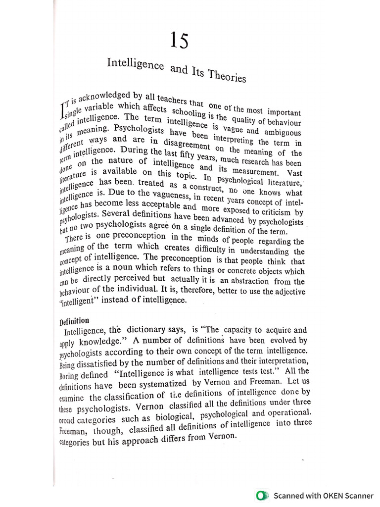 Intelligence | PDF