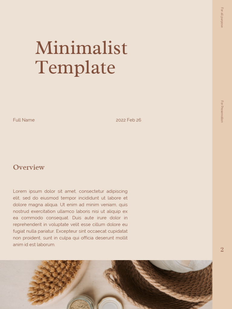 Brown Monochrome Simple Minimalist Presentation Template | PDF