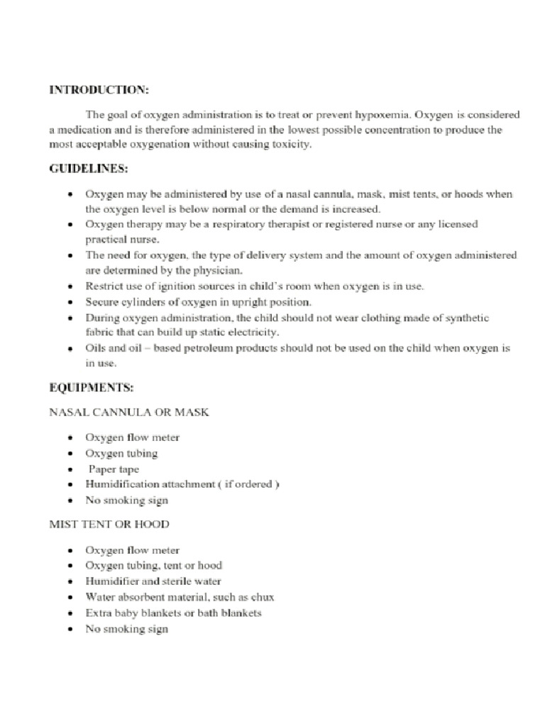 Oxygen Administration | PDF