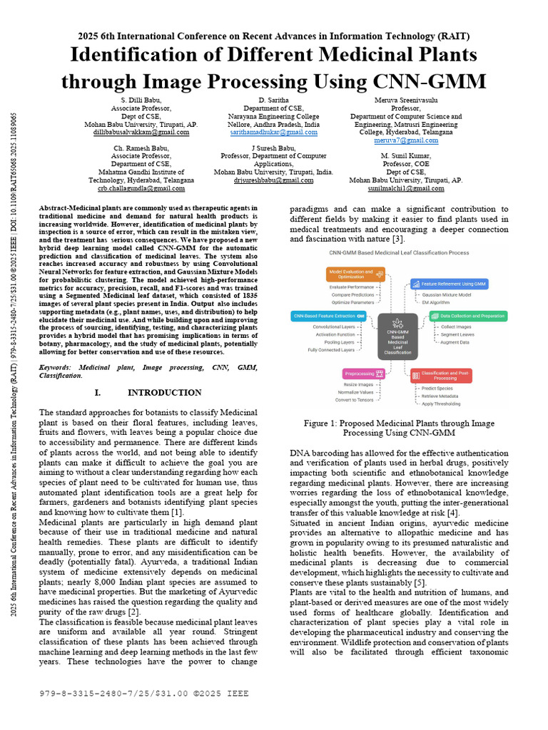 Identification of Different Medicinal Plants Through Image Processing ...
