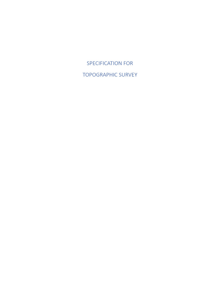 Topographic Survey Specification for Block 9 | PDF | Surveying | Topography