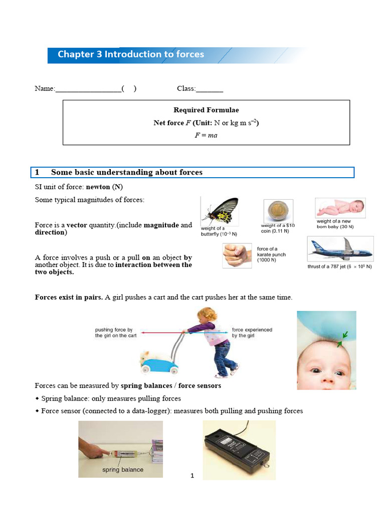 Introduction to Forces and Motion | PDF | Weight | Force