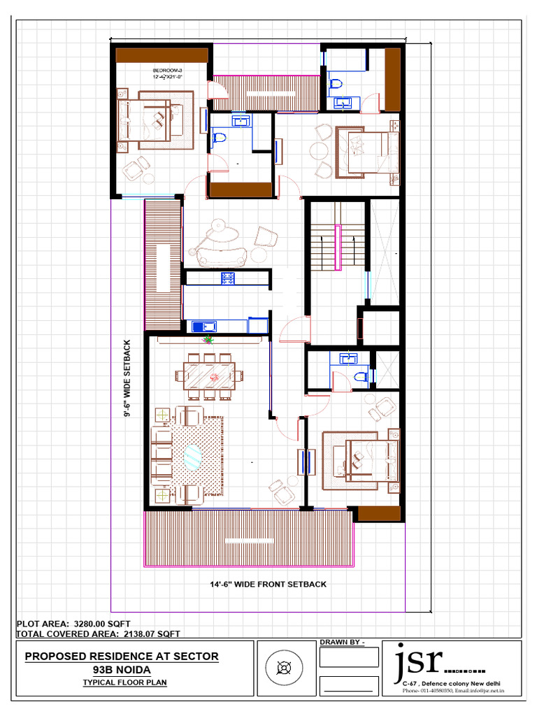 Proposed Residence Floor Plan Noida | PDF