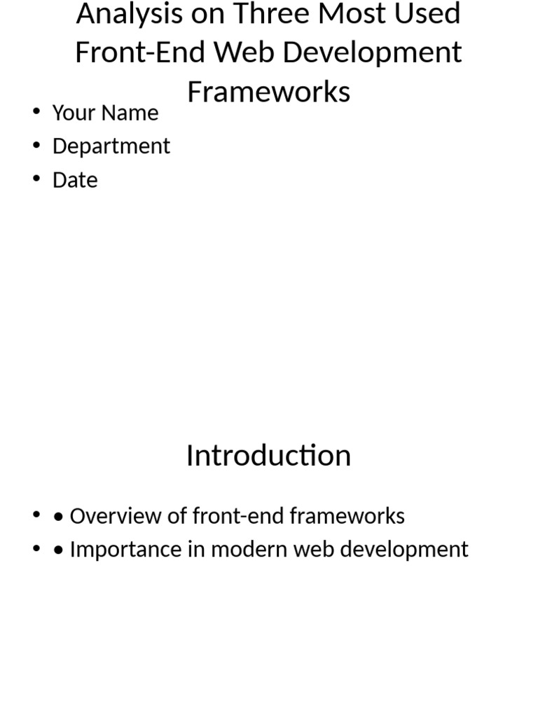 Comparative Analysis of React, Angular, Vue | PDF