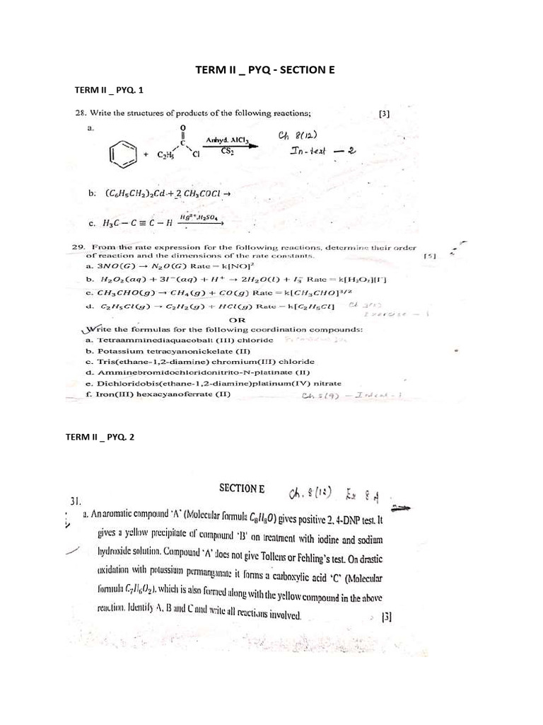 Term II - Pyq. Section e | PDF