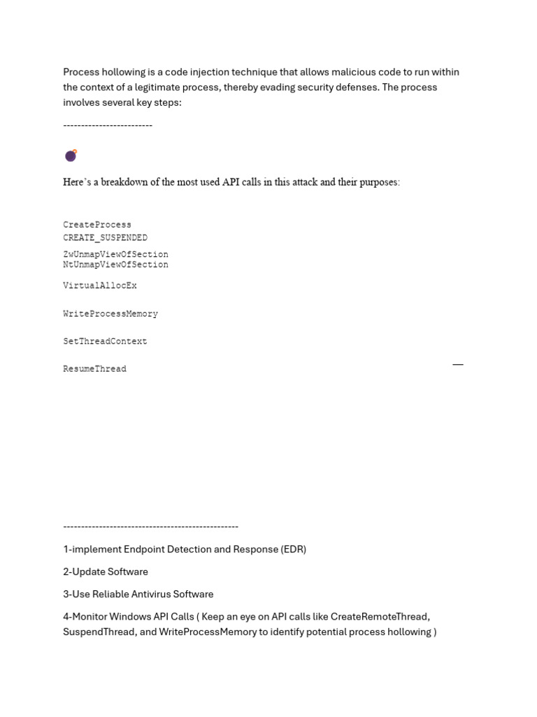 Process Hollowing | PDF | Malware | Windows Registry