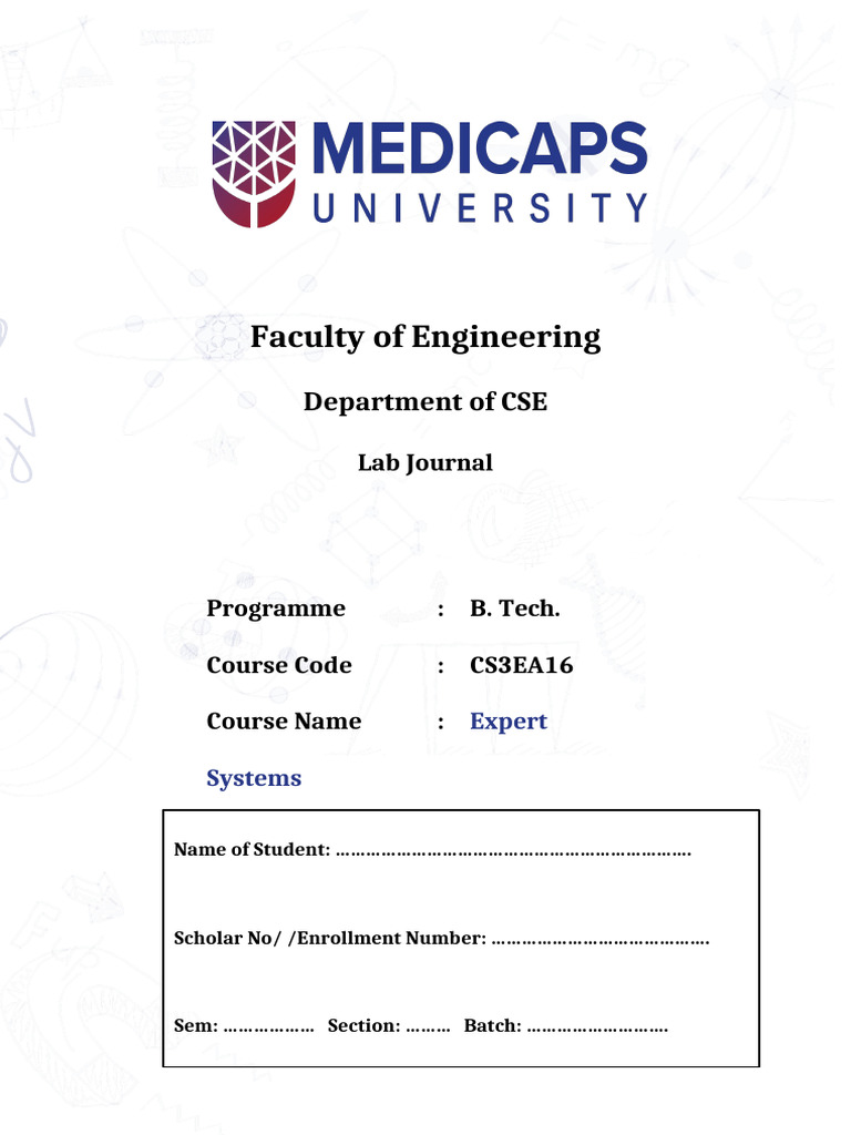 CS3EA16-Expert Systems New Lab Journal - Updated | PDF | Artificial ...