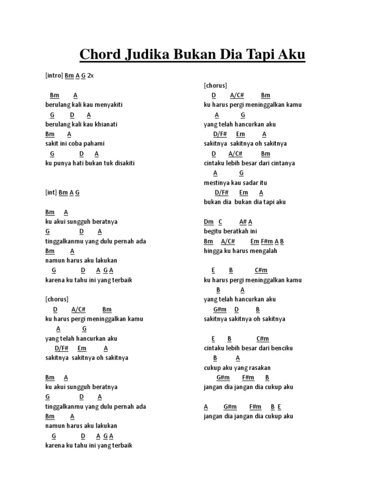 Husmanss: Chord Judika Tapi Bukan Aku