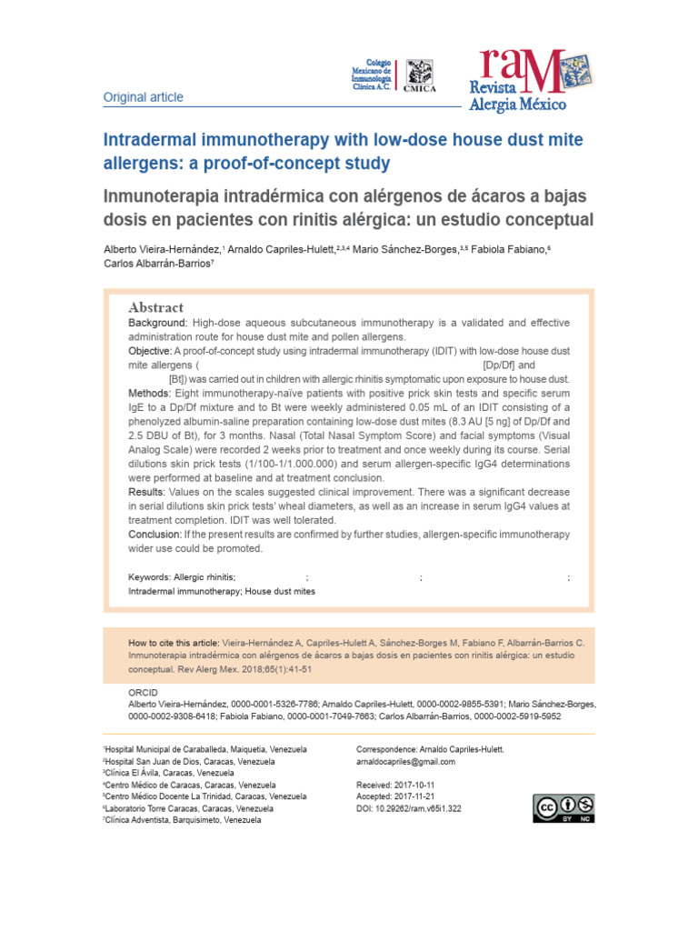 Imunoterapia para Rinite Alérgica | PDF | Allergy | Allergen