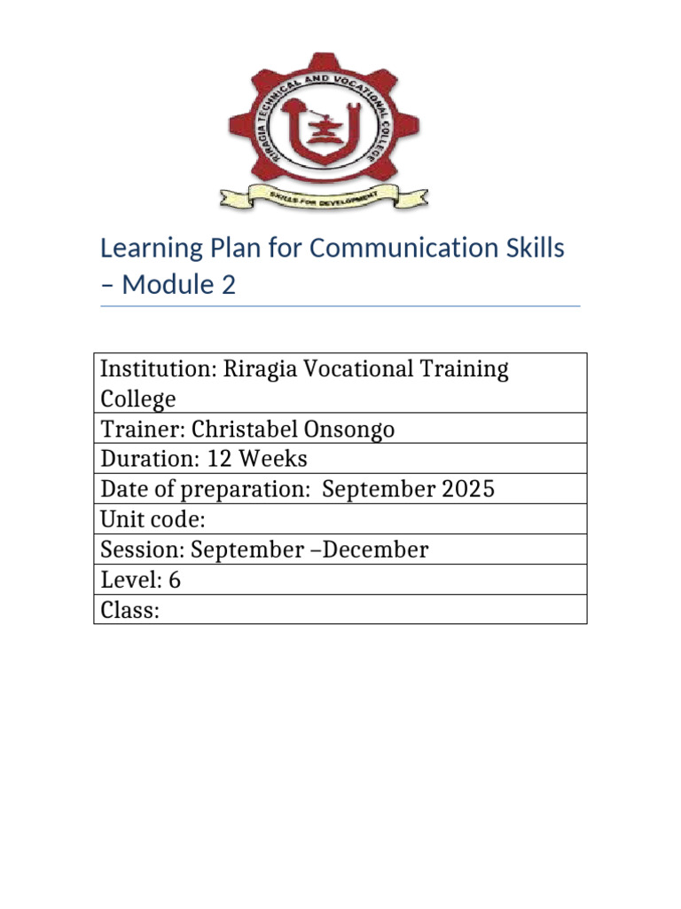 Advanced Communication Skills Plan | PDF | Communication | Human ...