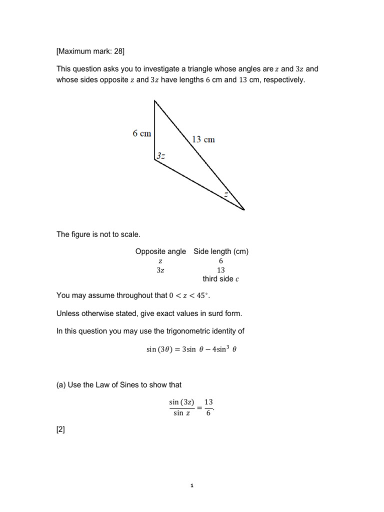 Maths AA HL Paper 3 Challenge (Trigonometry) | PDF | Geometric Shapes ...