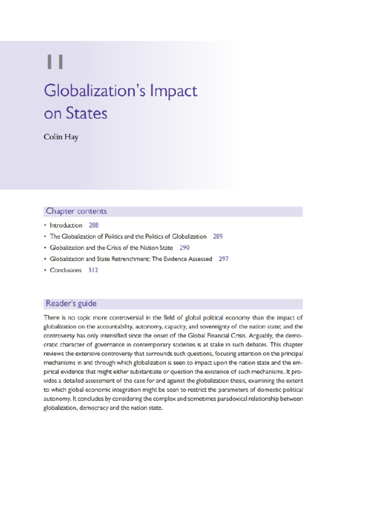 Globalization's Effects on Nation States | PDF | Globalization ...