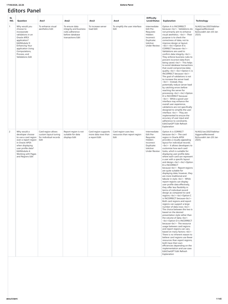 Oracle APEX Validations and Filters Guide | PDF | Java Script | Client ...