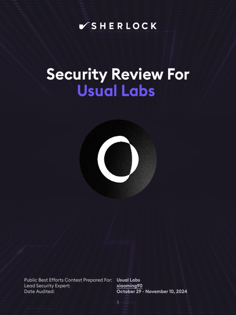 Sherlock - Usual V1 Audit Competition Report | PDF | Computer ...
