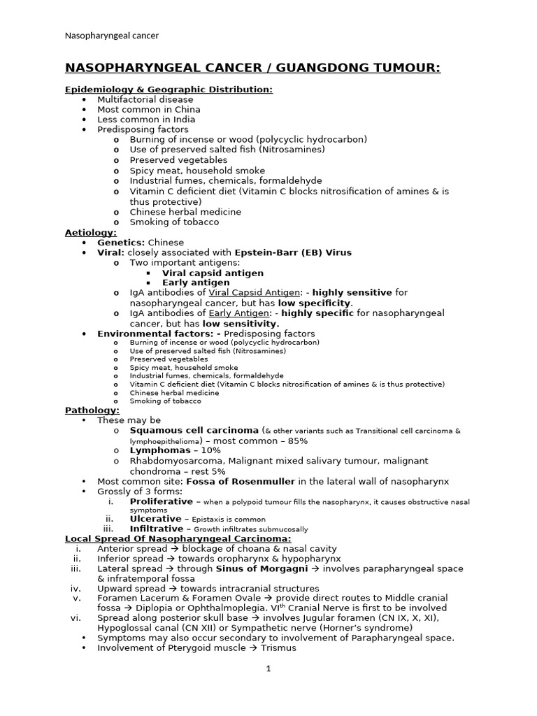 Nasopharyngeal Cancer Overview and Treatment | PDF | Radiation Therapy ...