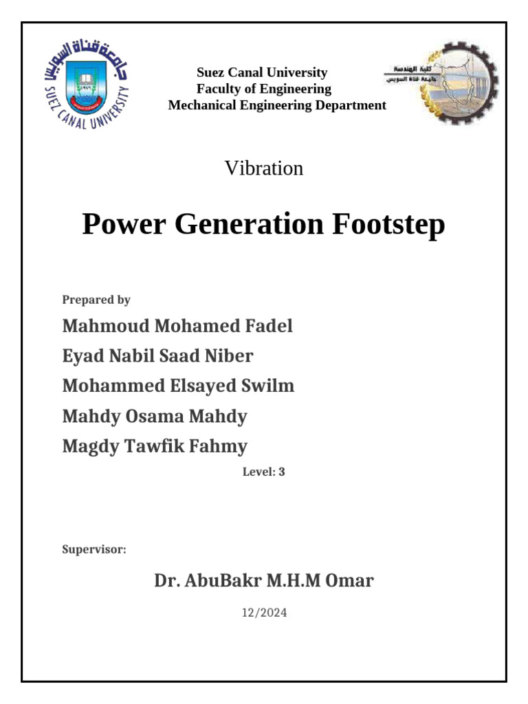 Power Generation Footstep Design Guide | PDF | Gear | Electric Generator