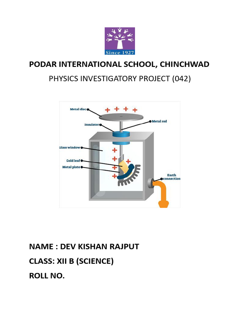 Gold Leaf Electroscope Project Overview | PDF | Electric Charge ...