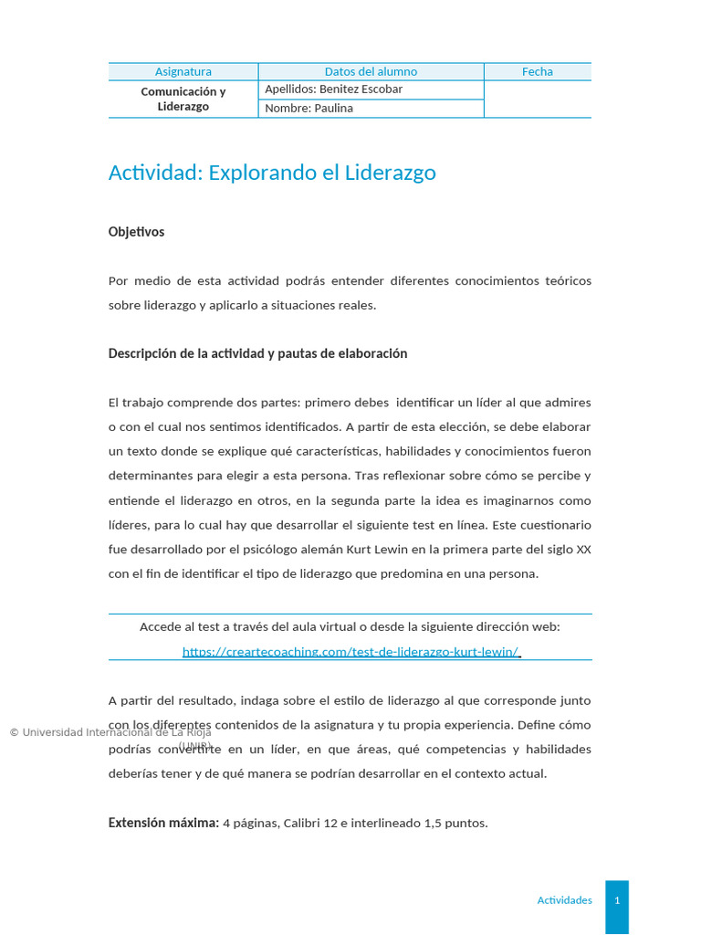 Explorando el Liderazgo Personal y Social | PDF | Liderazgo | Conceptos ...