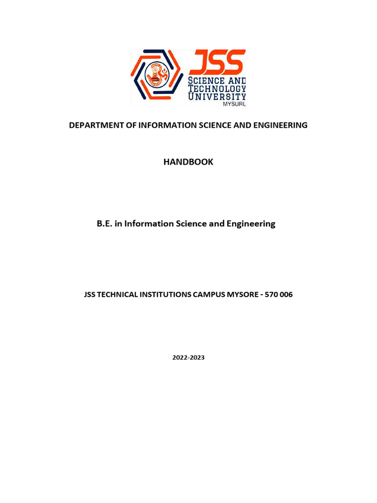 Information Science & Engineering Handbook | PDF | Engineering | Course ...