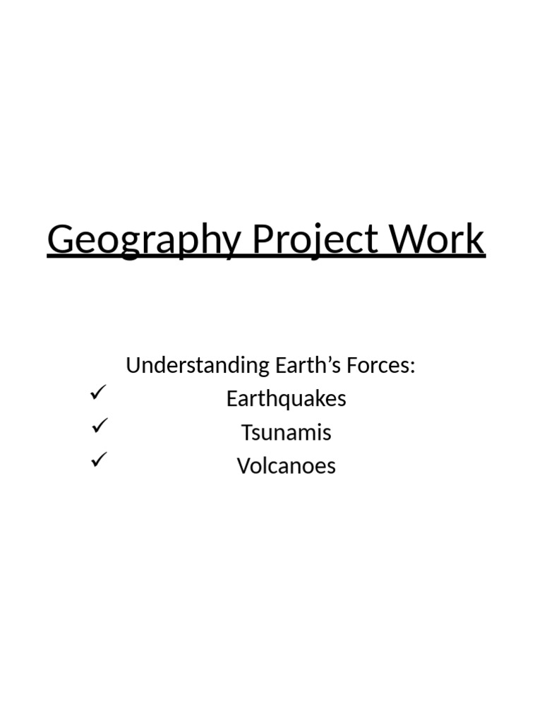 Geography Project Work | PDF | Volcano | Tsunami