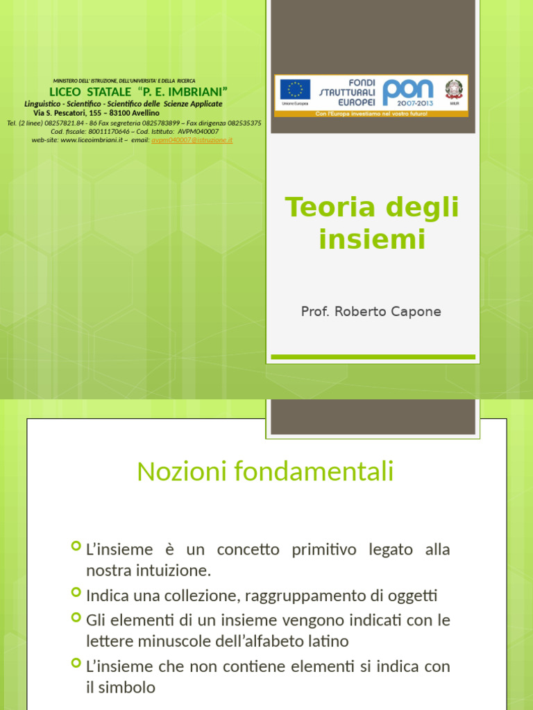Teoria Degli Insiemi | PDF