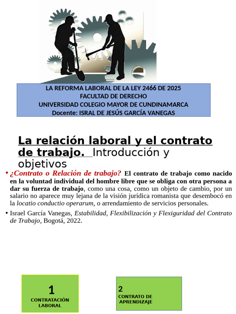 Reforma Laboral Ley 2466 de 2025 | PDF | Derecho laboral | Trabajadora ...