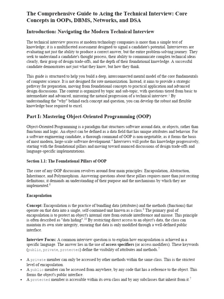 Study Material Interview | PDF | Class (Computer Programming ...