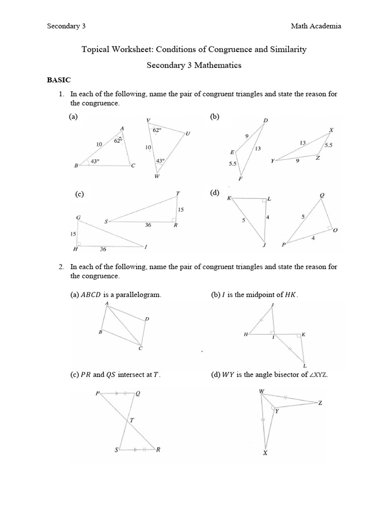 Congruence and Similarity in Triangles | PDF | Area | Triangle