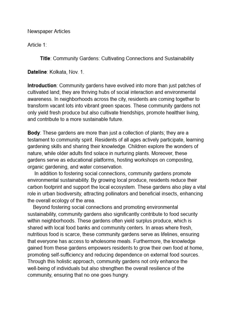 Article Writing Samples | PDF | Science, Technology, Engineering, And ...