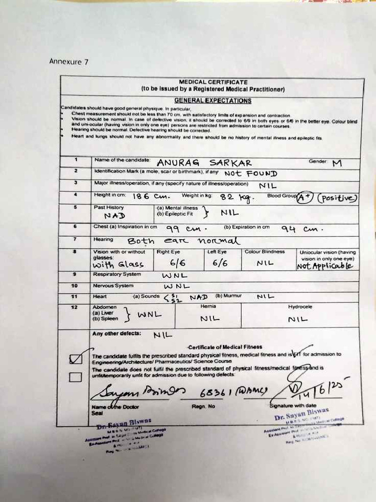 Josaa Medical Certificate - 11zon | PDF