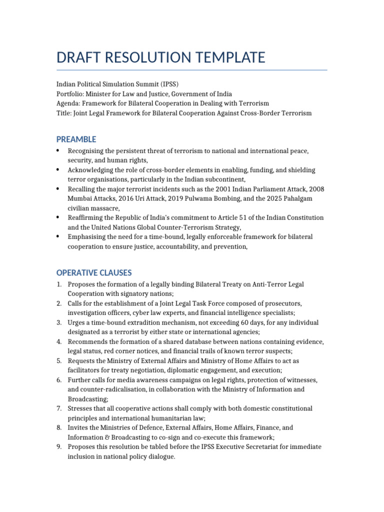 Bilateral Anti-Terrorism Legal Framework | PDF | Treaty | Justice