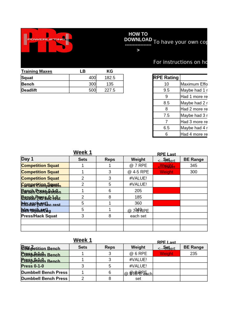 Deadlift Training Program Overview | PDF | Games Of Physical Skill ...