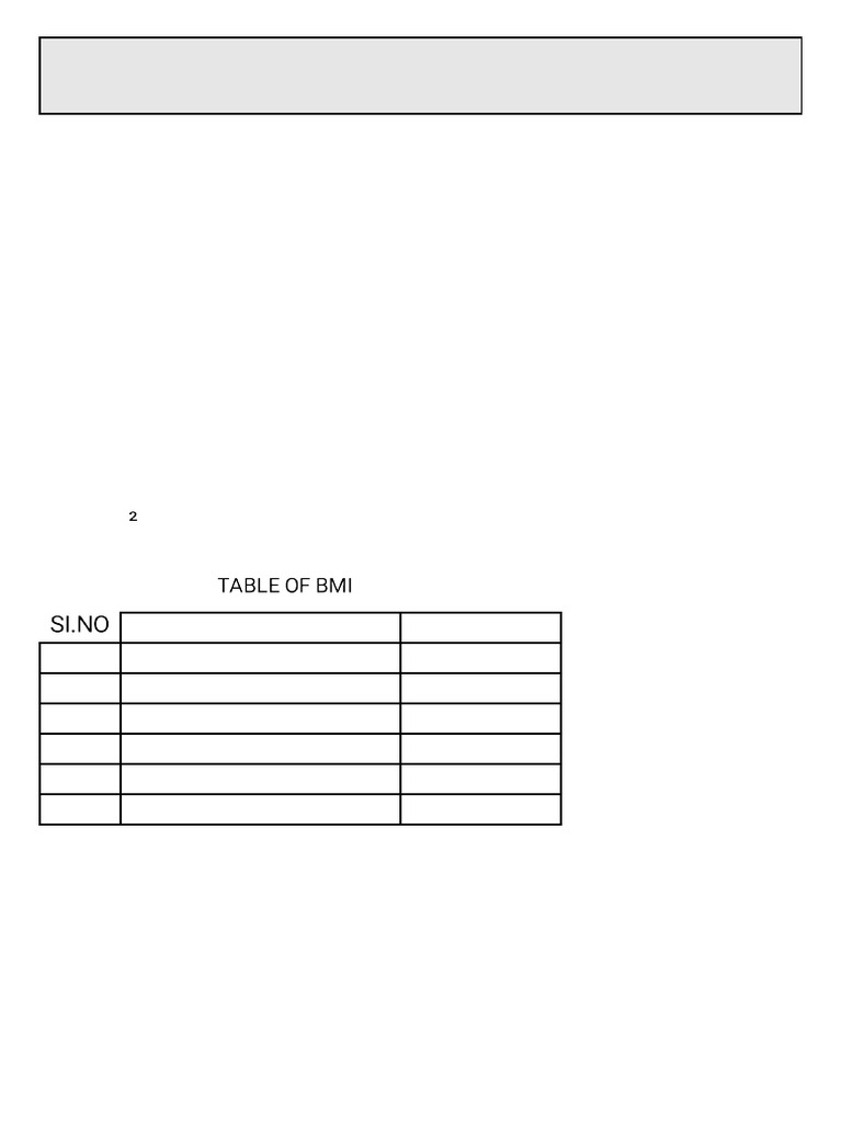 BMI Assignment Sanjay | PDF