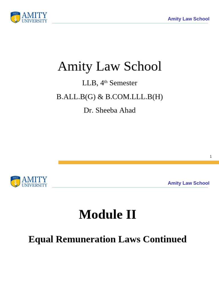 Equal Remuneration Act Overview | PDF | Equal Pay For Equal Work ...