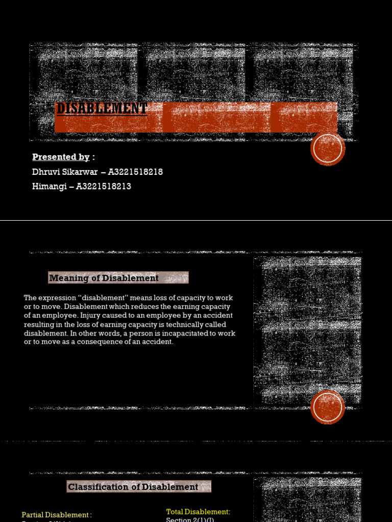 Understanding Disablement Types and Cases | PDF | Employment | Business