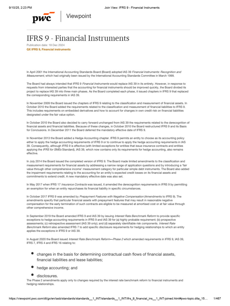 Ifrs 9 | PDF | Fair Value | International Financial Reporting Standards